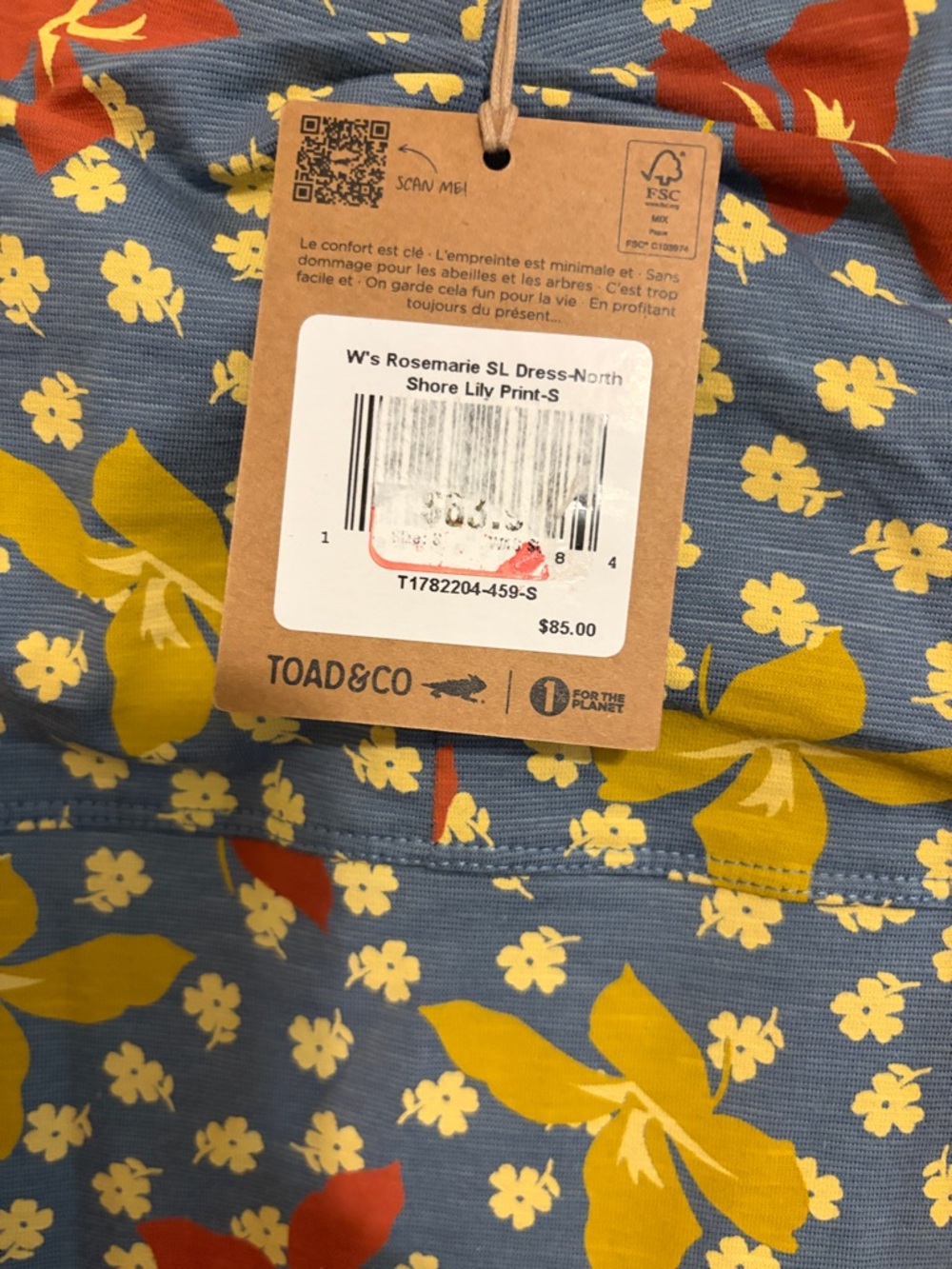 Toad & Co. Rosemarie SL Dress North Shore Lily Print Small NWT - Picture 3 of 6